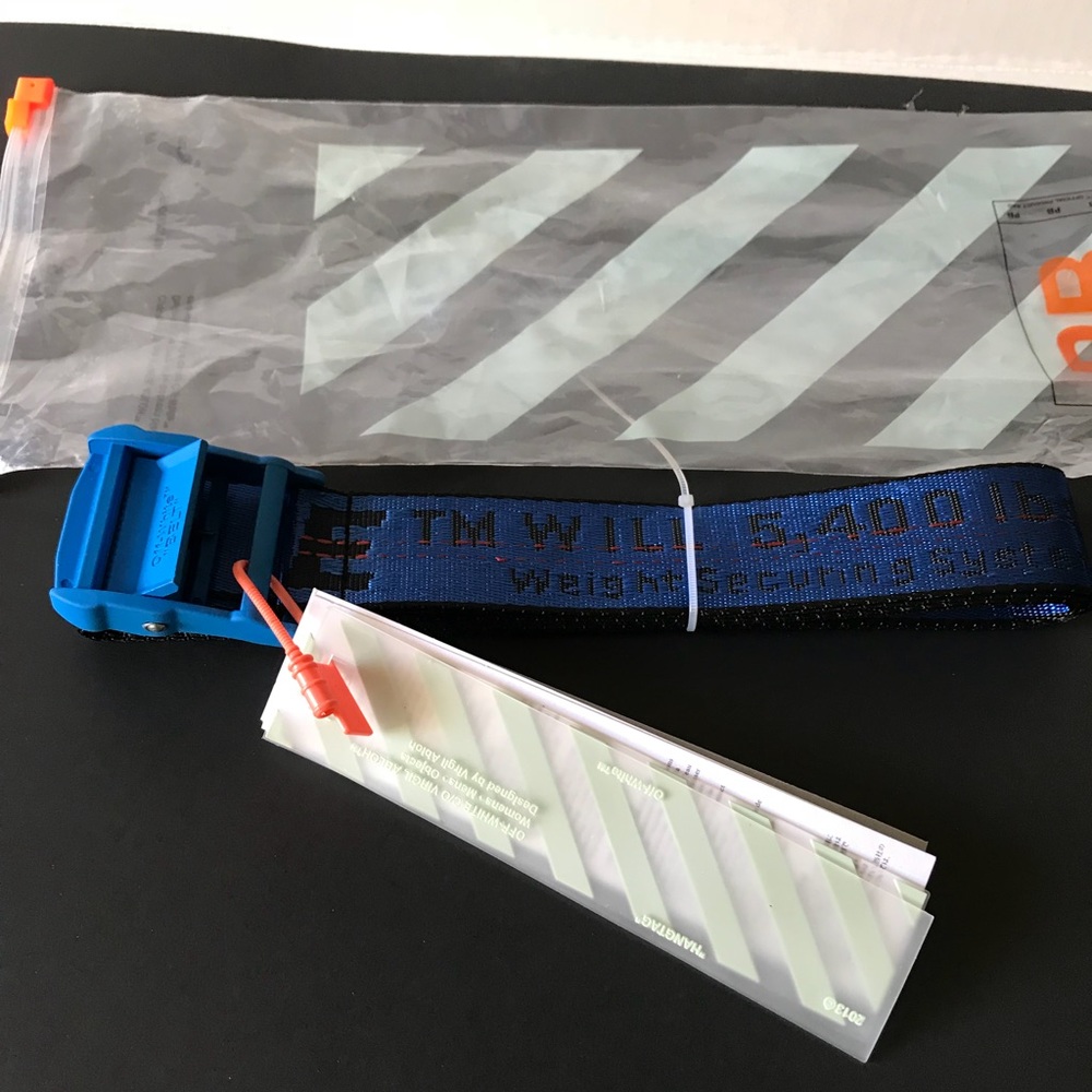 Off White Industrial Belt Blue